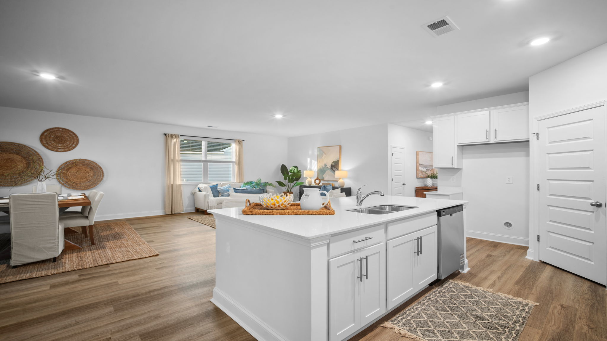 Kitchen island view of the home