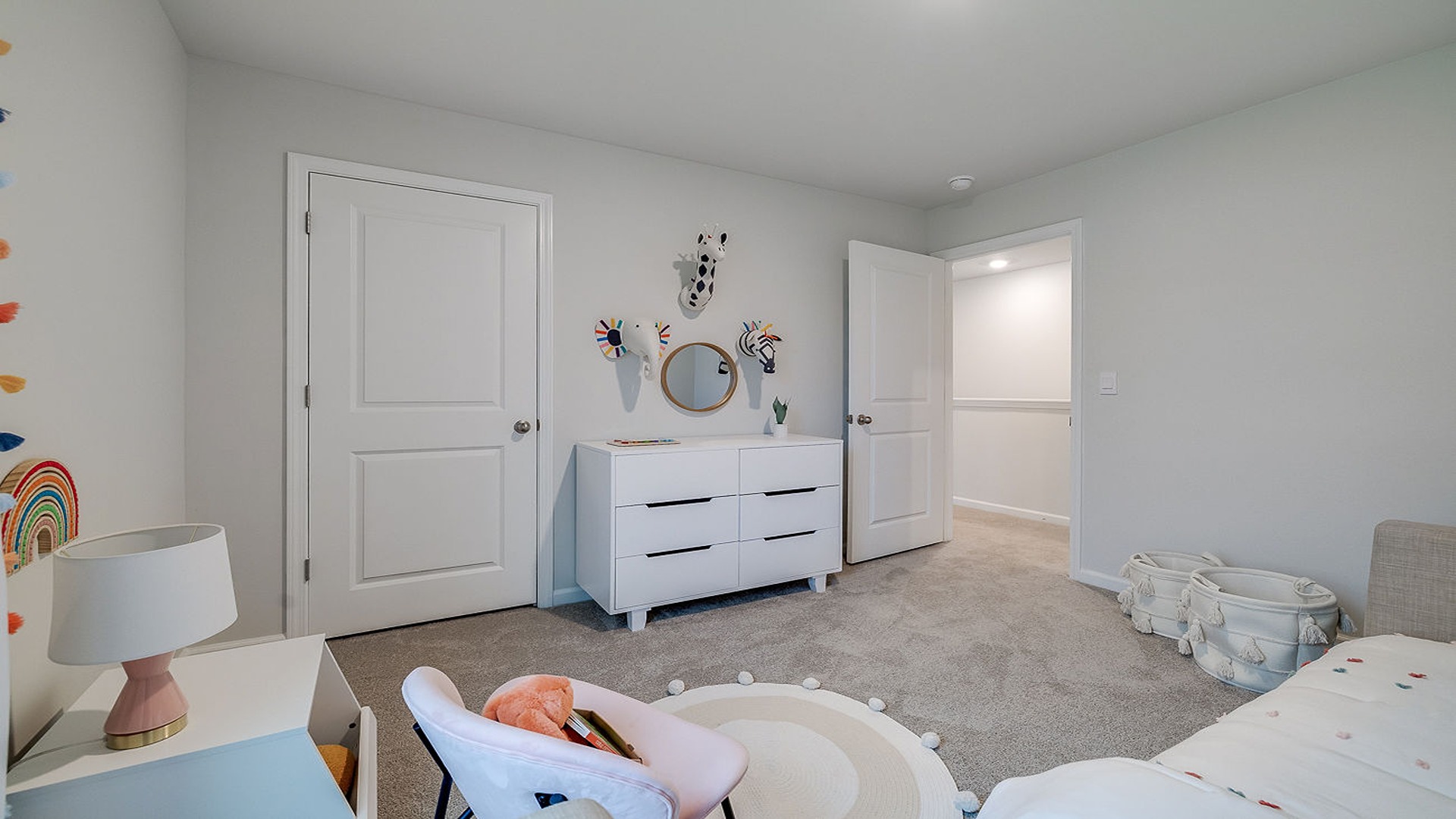 Guest bedroom decorated for a child