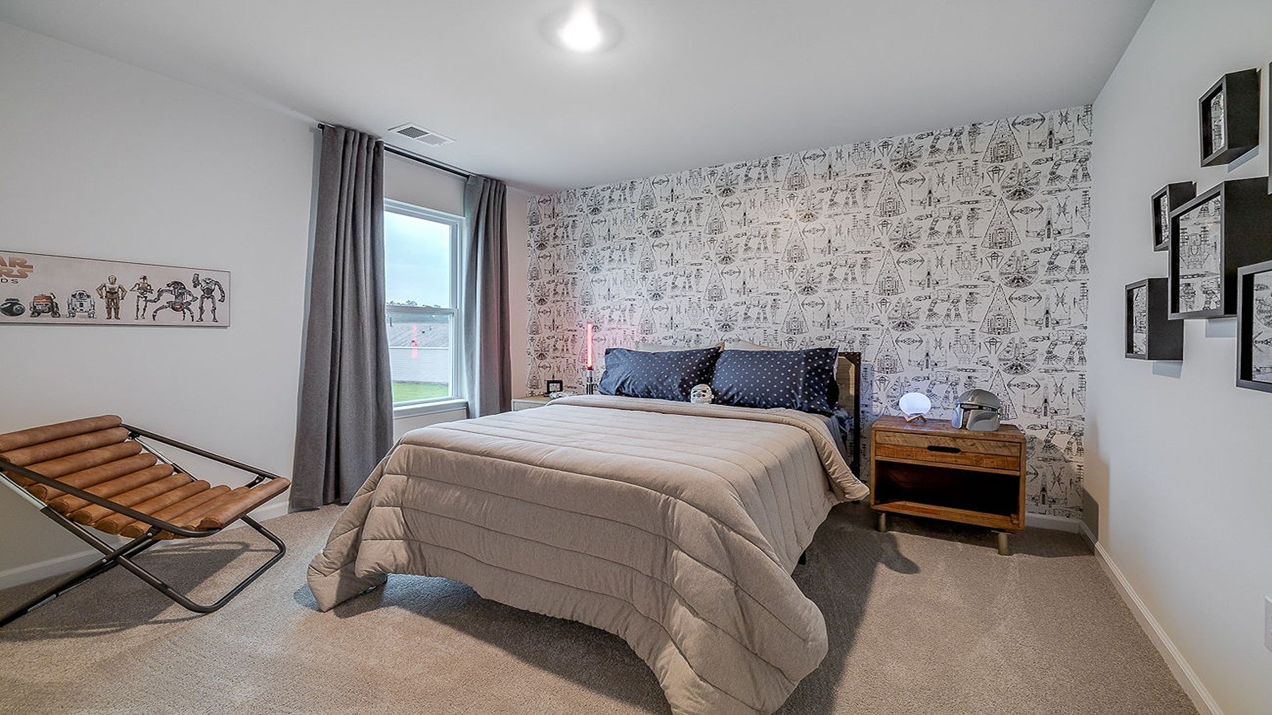 Guest bedroom decorated for a child