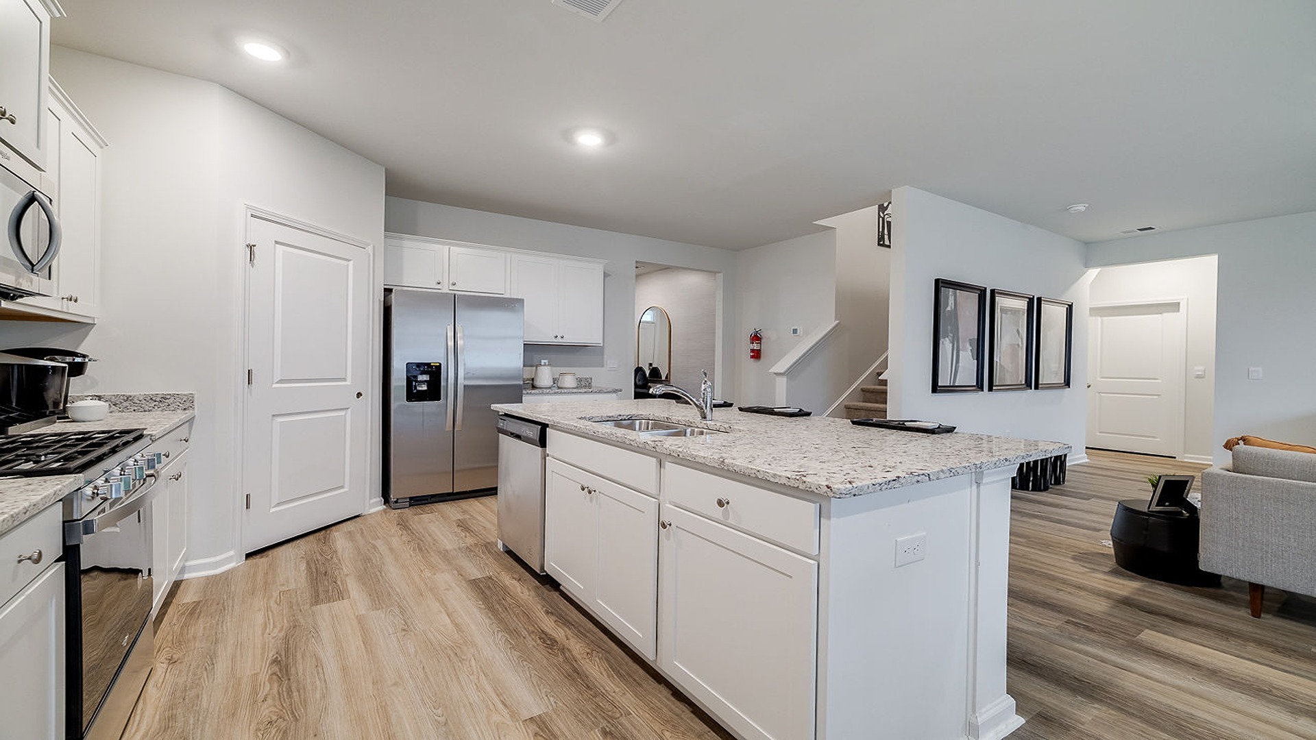 Kitchen view of the island