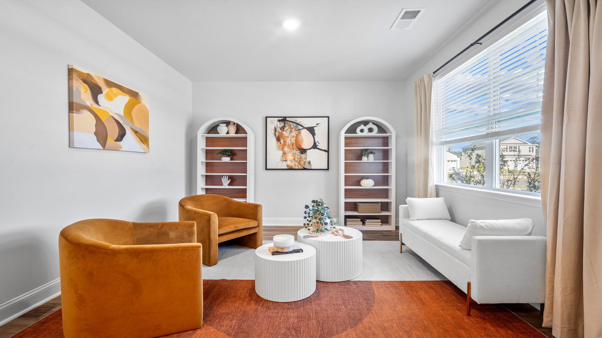 Multi-purpose flex space featuring abundant natural light and endless possibilities to fit today's work-from-home lifestyle.