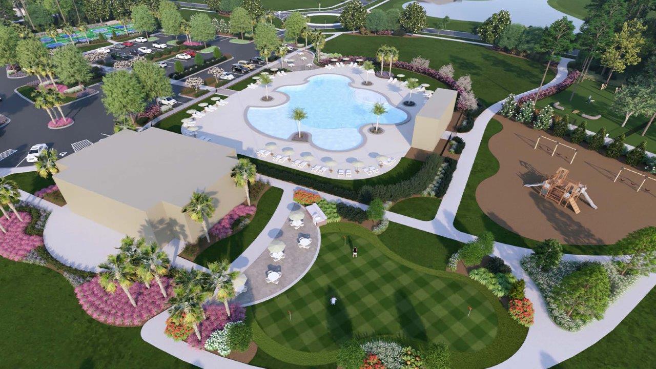Amenities with pool