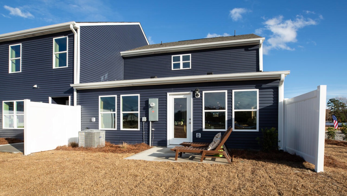 rear of home