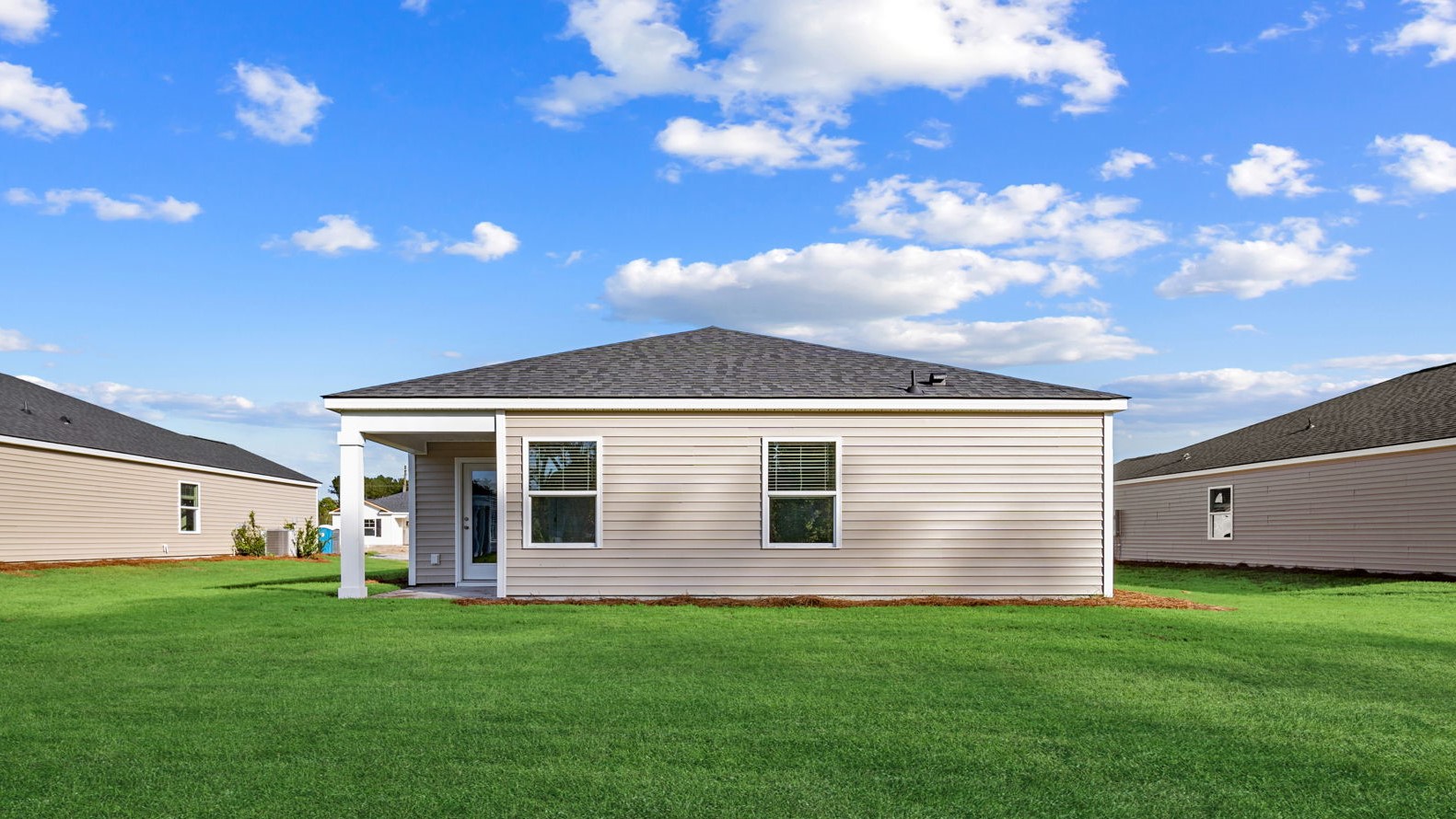 Rear of home Downing floorplan
