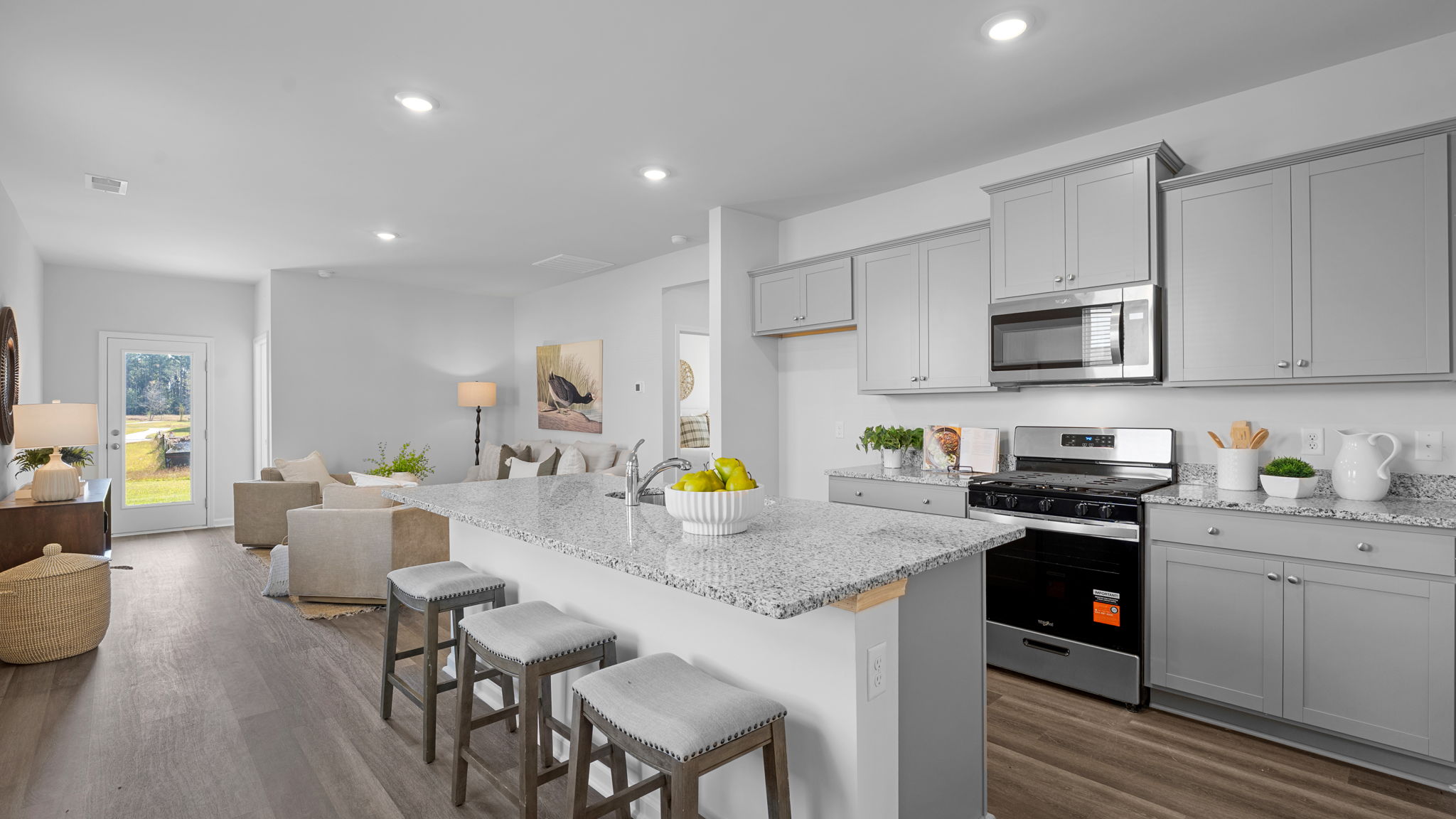 Kitchen in the D.R. Horton Downing floor plan in Ridgeland, SC