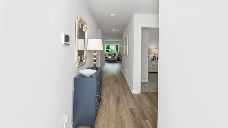 Foyer with an entry table