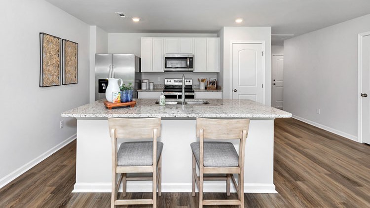 Kitchen island with bar seating