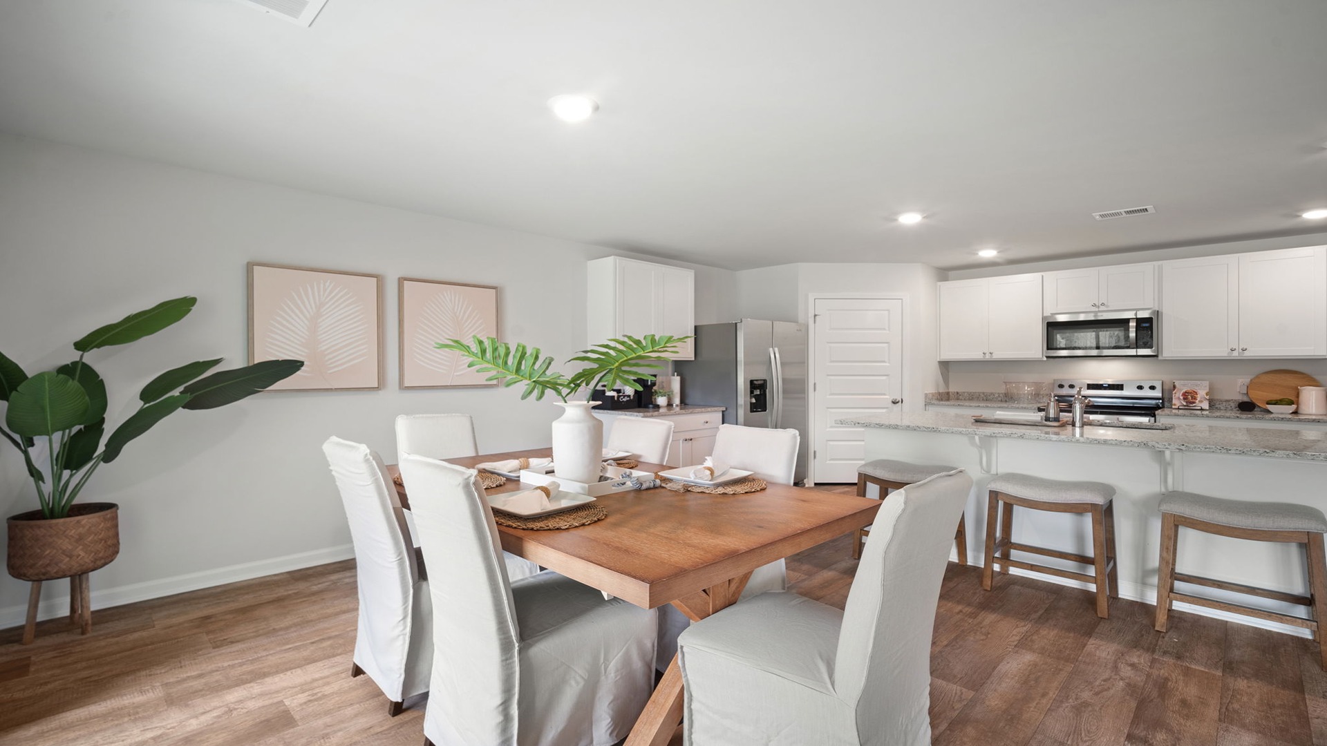 dining room looking into kitchen
