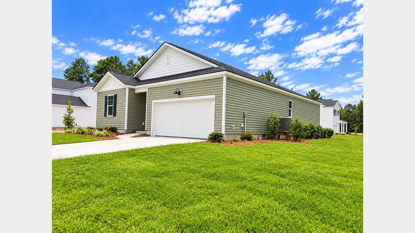 Kerry B Side angle of the Front Exterior of Home in Cypress Landing Community in Hardeeville