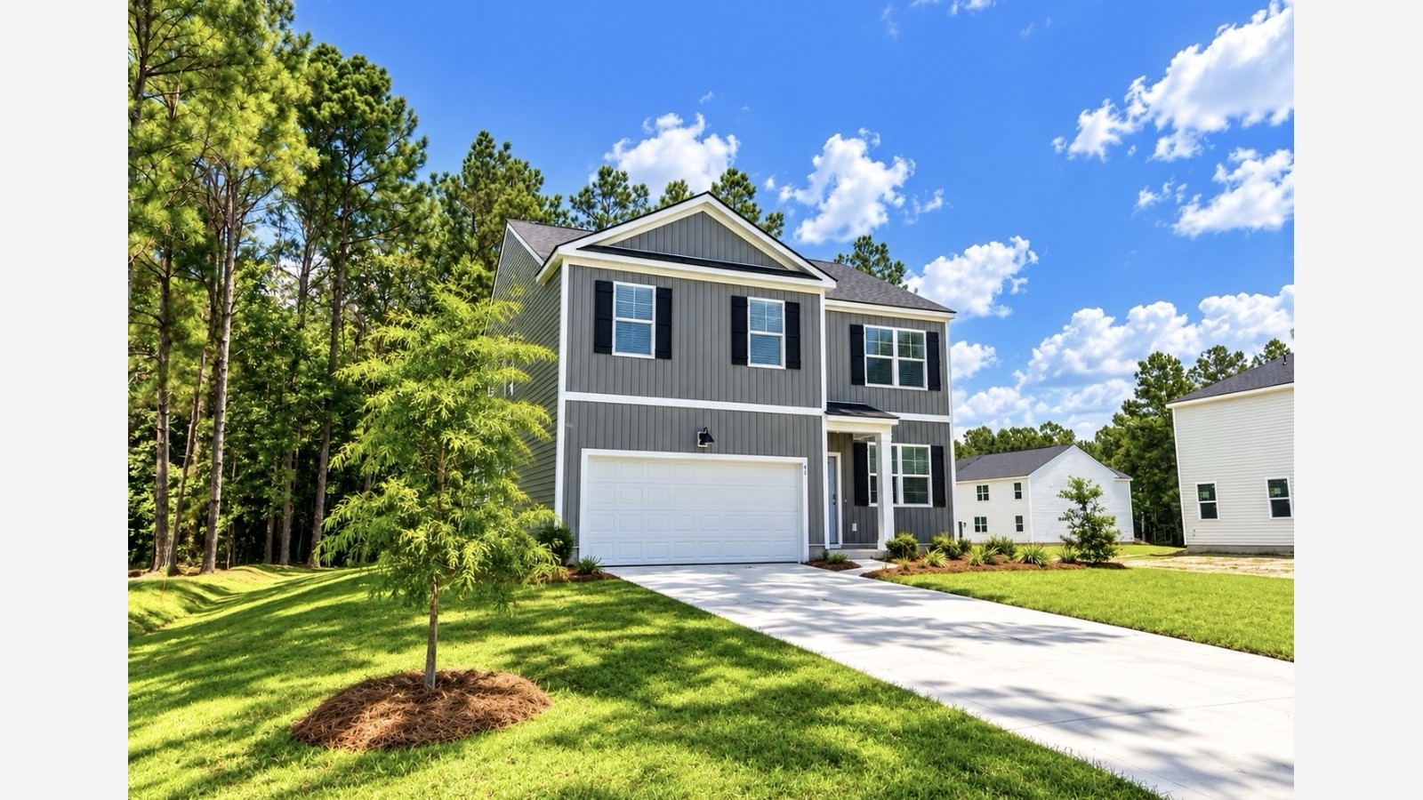Front of Belhaven C home with large backyard in cypress landing community in hardeeville sc