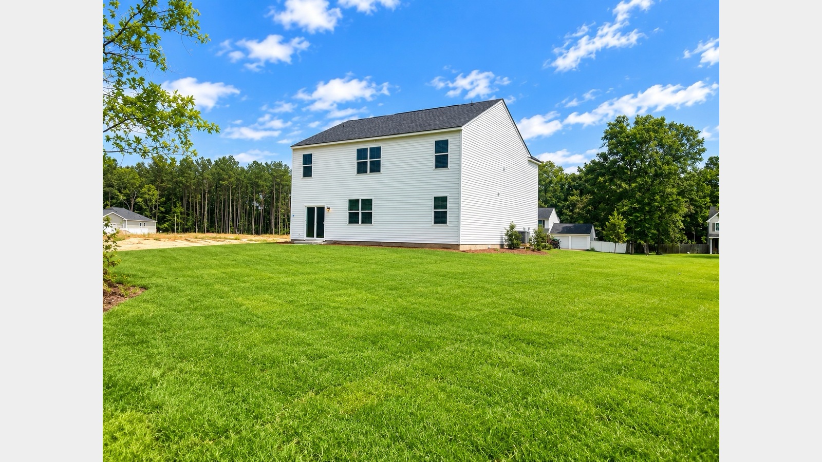 Rear exterior with very large backyard on a large lot in hardeeville outdoor recreation