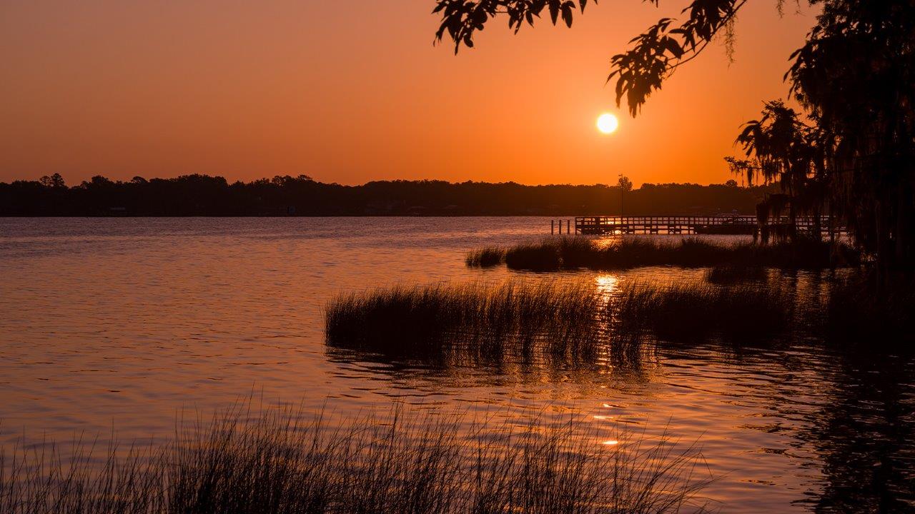 sunset over water