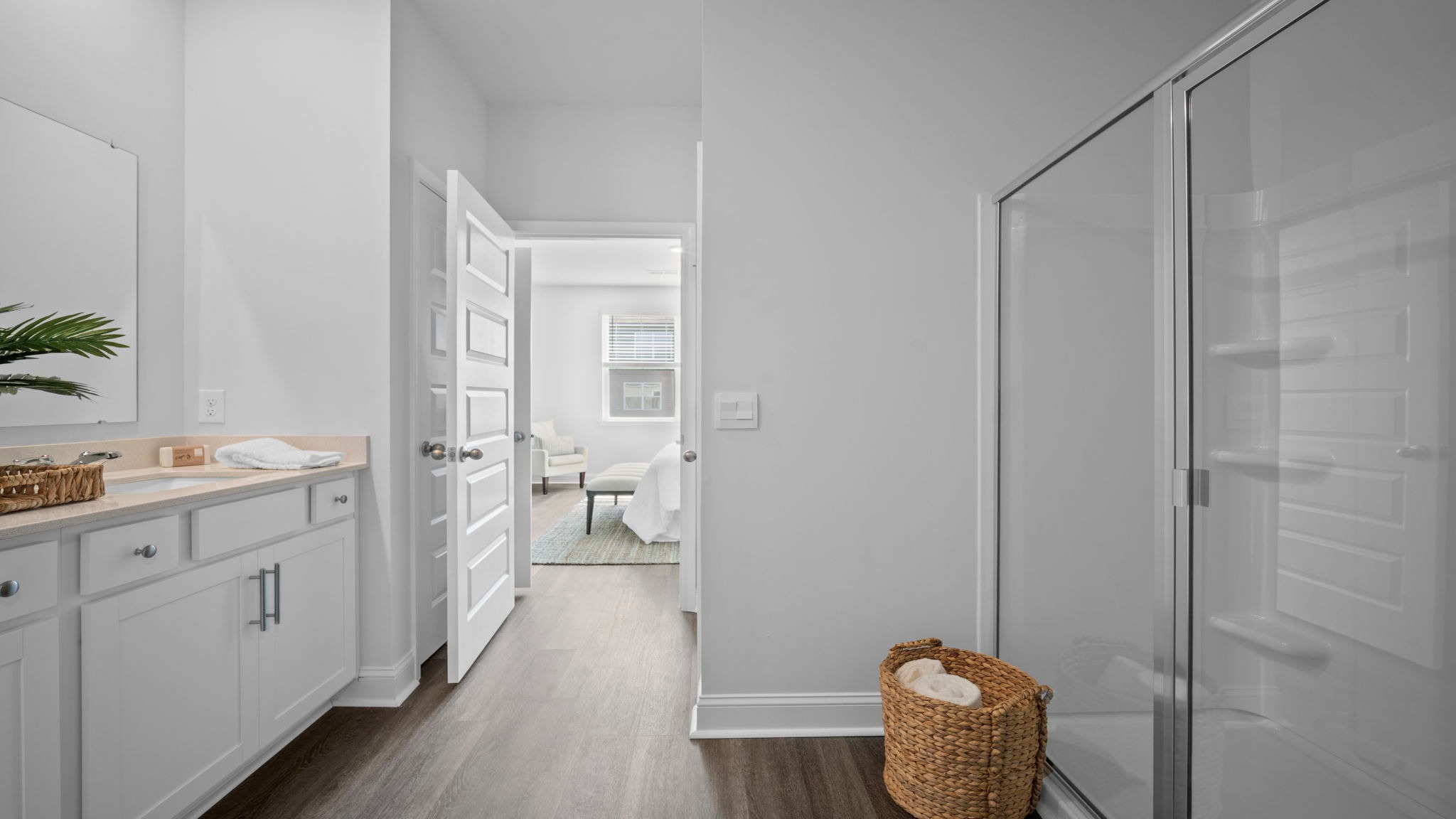 Primary bathroom with a stand-up shower