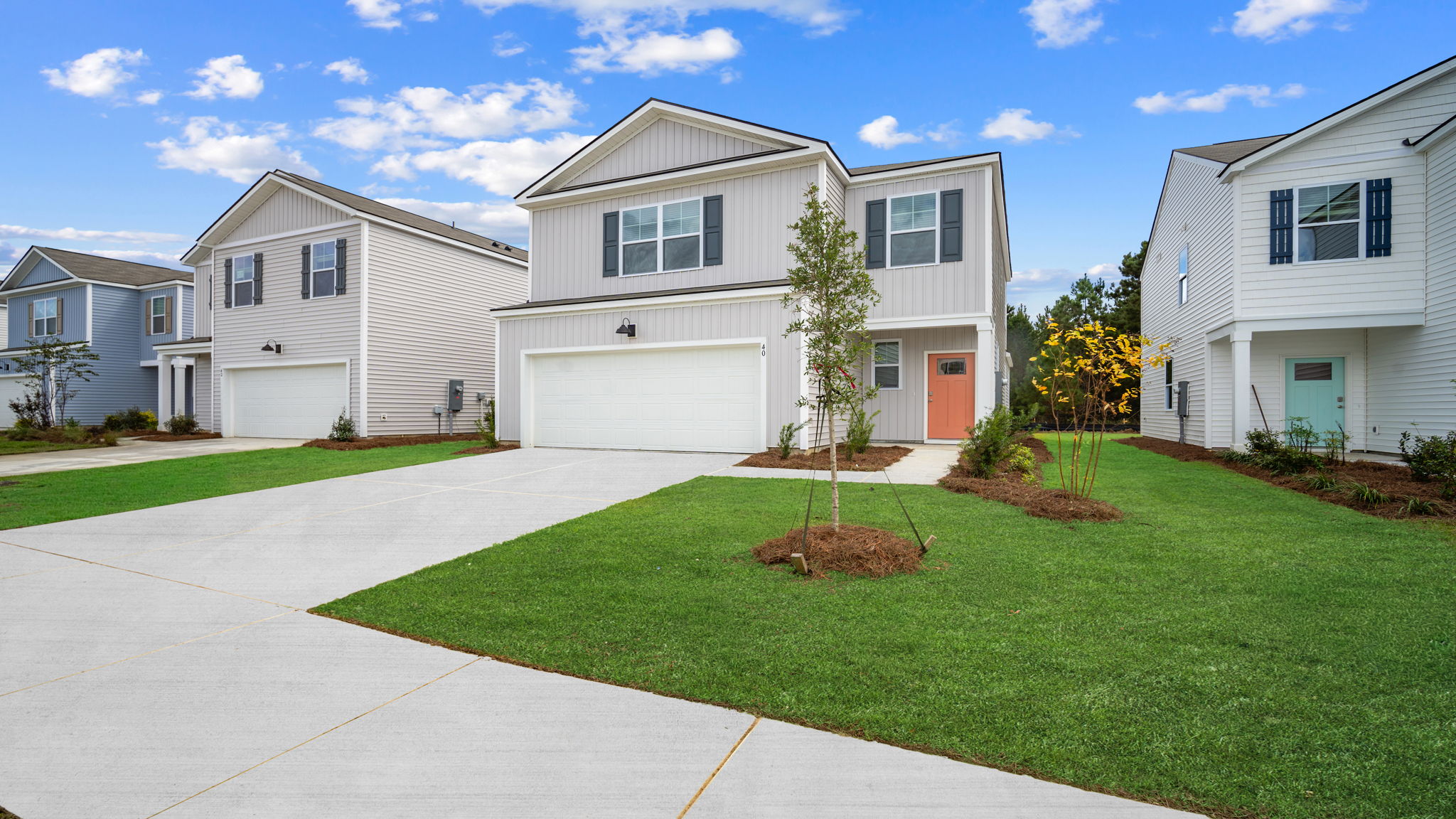 Front side view of home