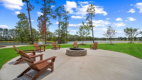 Seating around the fire pit