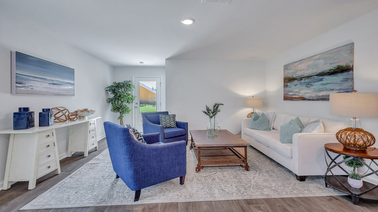 Living room to back door