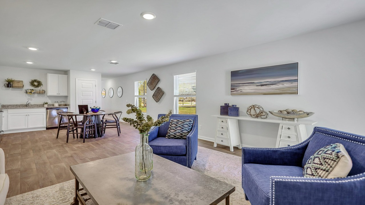 Living room to dining room