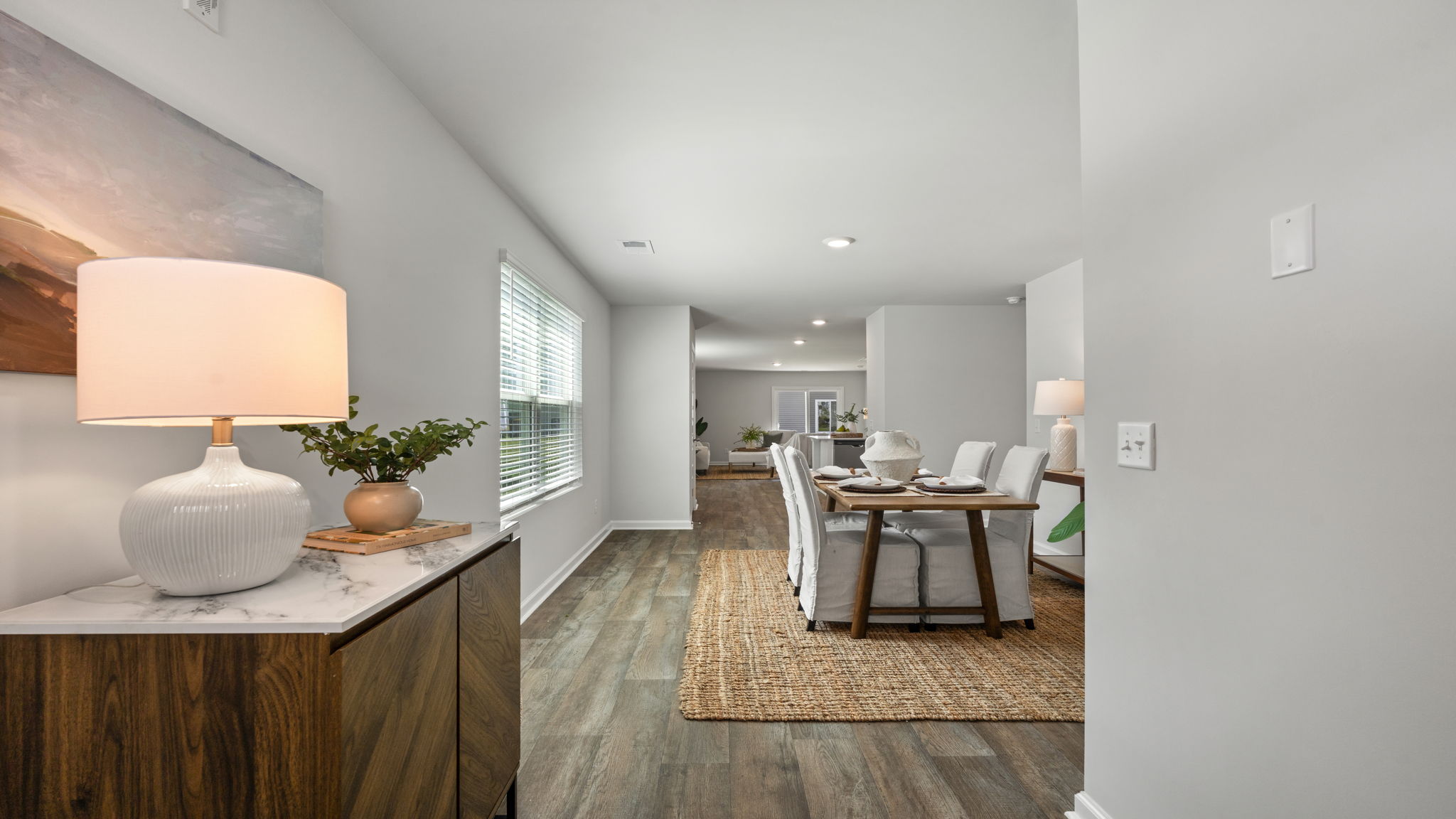 Allex A Entry Hall | Interior entrance with access to bedrooms and common spaces.