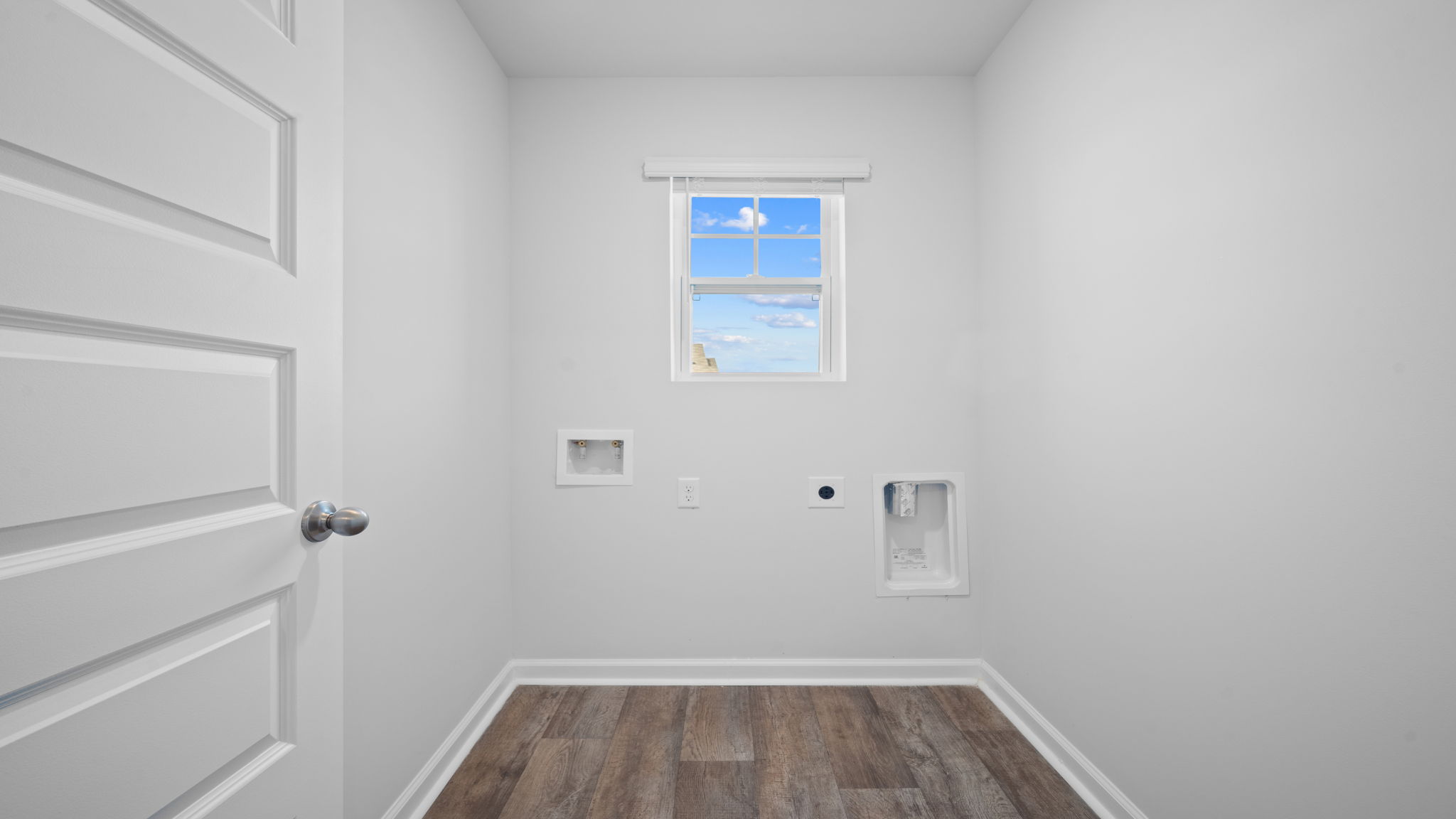 View of spacious laundry room.
