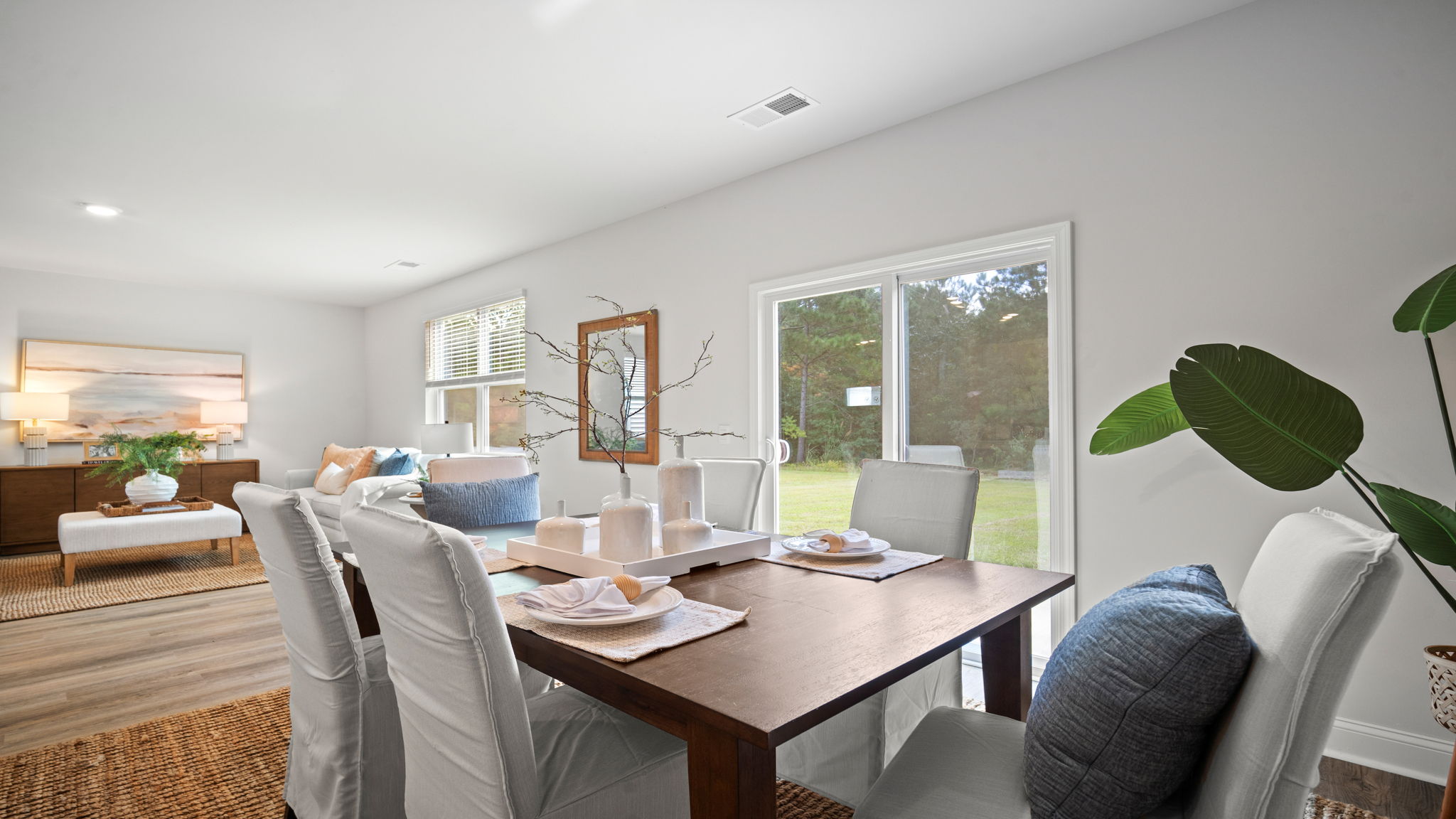 Dining area with a table and chairs