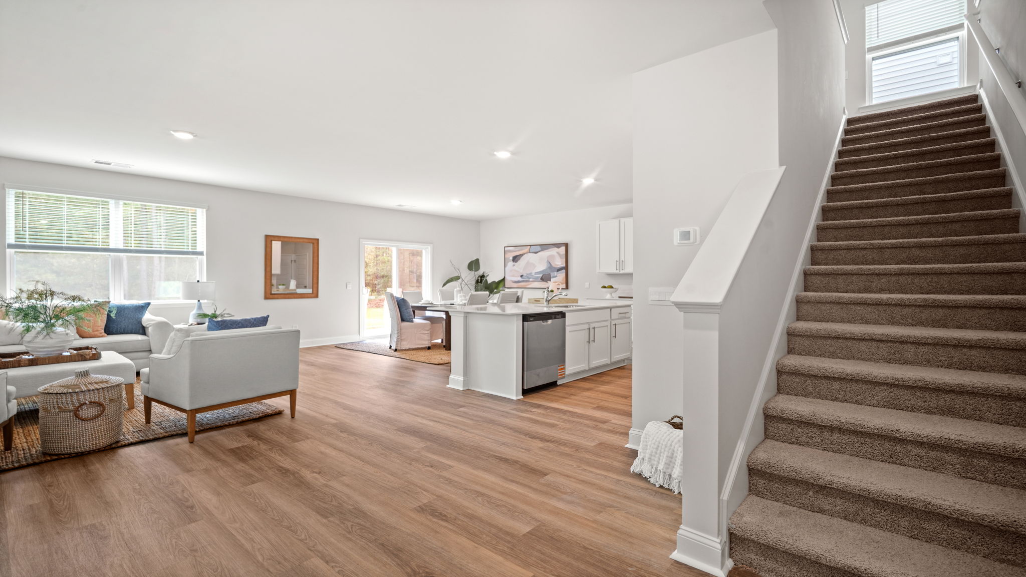 Staircase with a view into the home