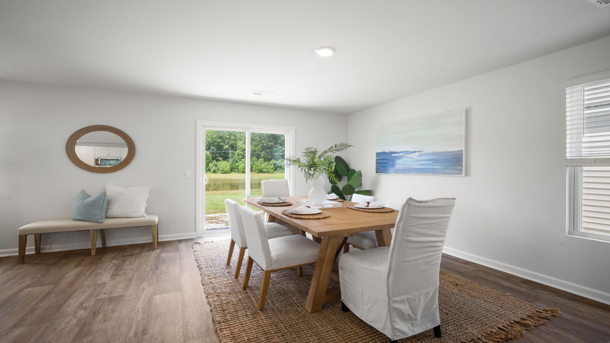 Spacious dining room in the Elston home providing the perfect setting for family meals, celebrations, and everyday gatherings.
