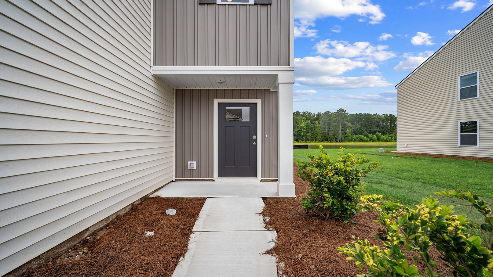 Front porch with covered patio