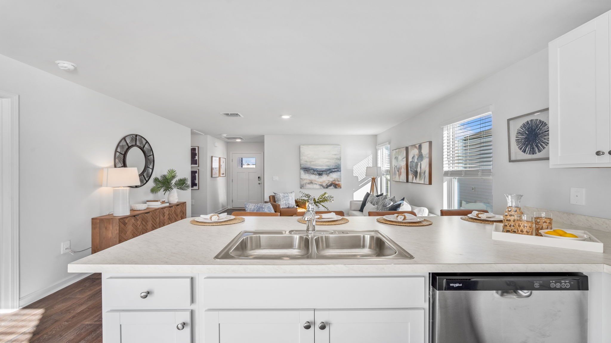 Kitchen view of the living area