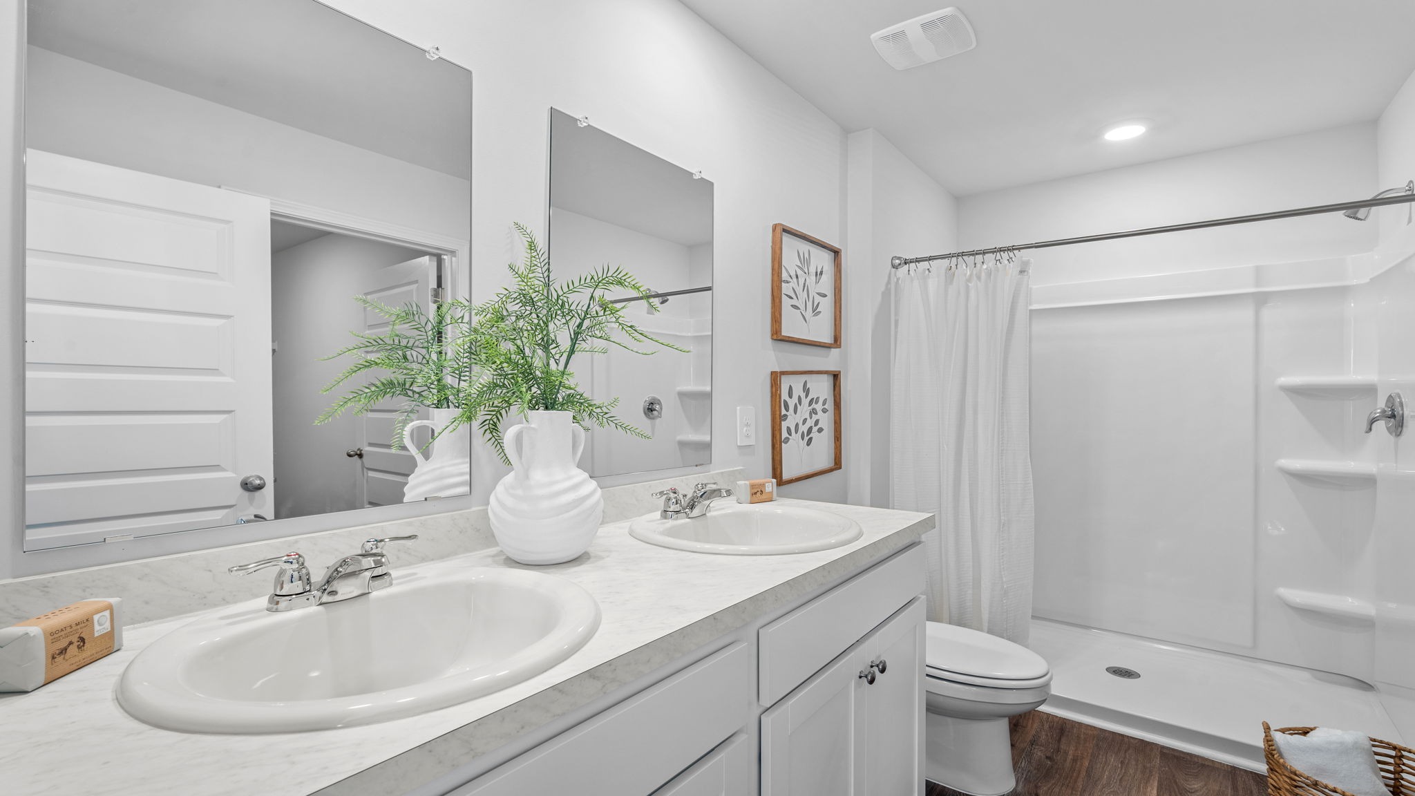 Primary bathroom with a stand-up shower