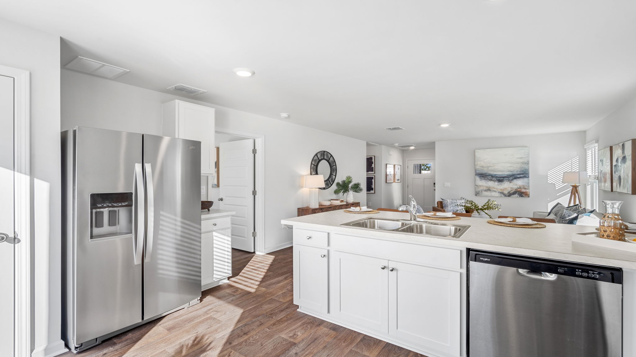 Kitchen view of the living area