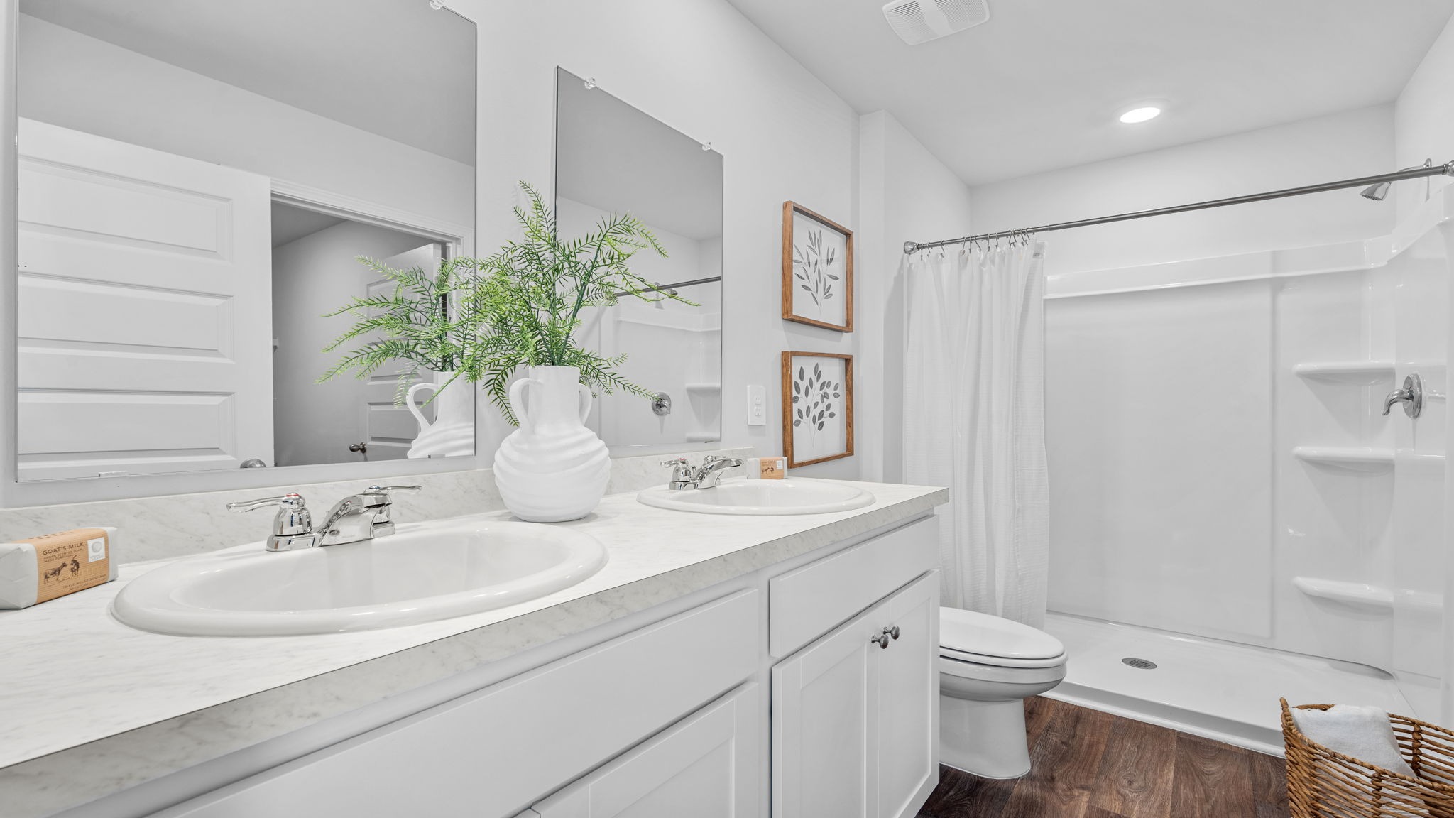 Primary bathroom with a stand-up shower