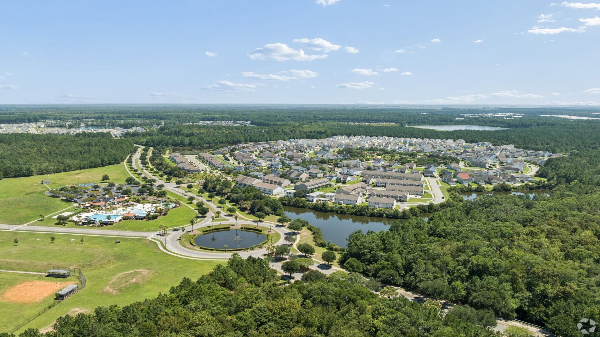 Drone view of Rice Hope