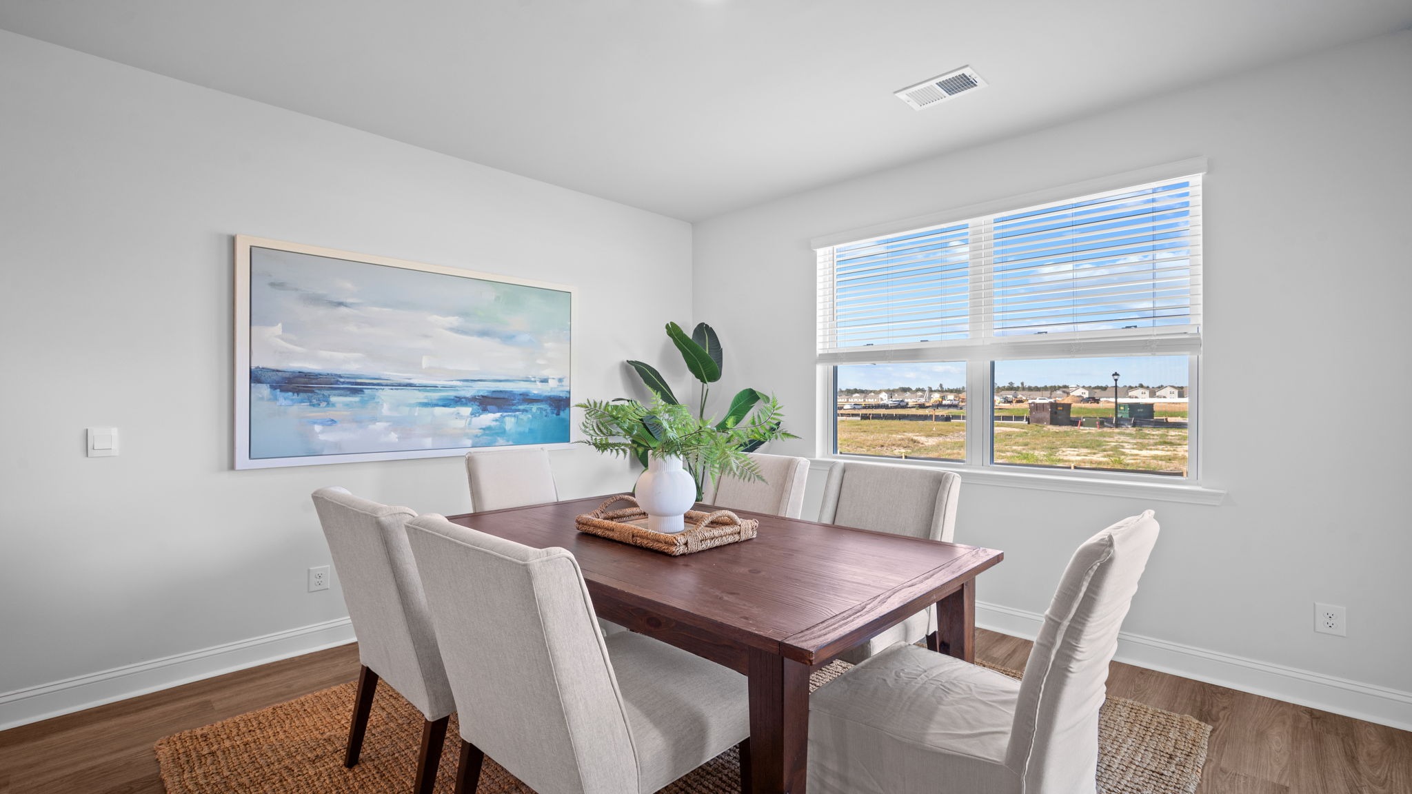 Dining area with a table and chairs