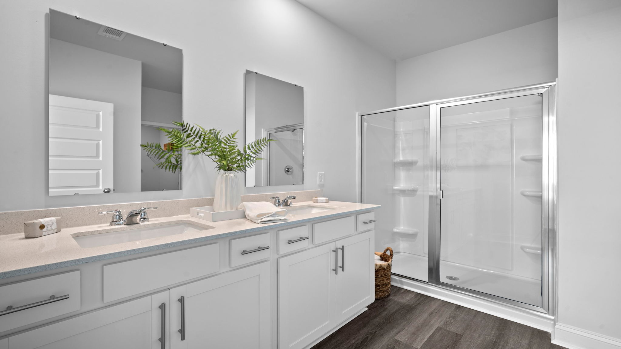 Primary bathroom with a stand-up shower