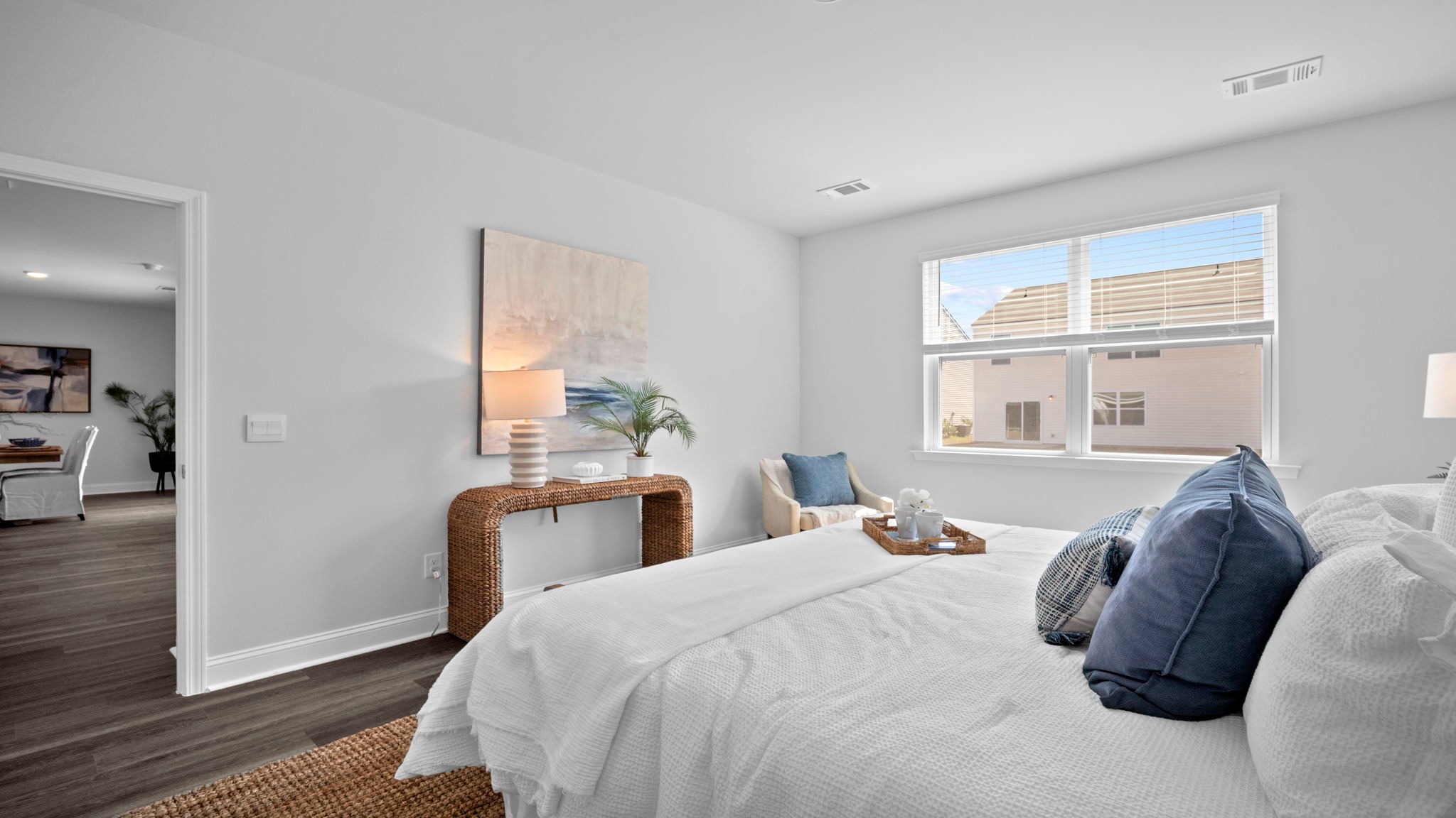 Primary bedroom view form inside the room