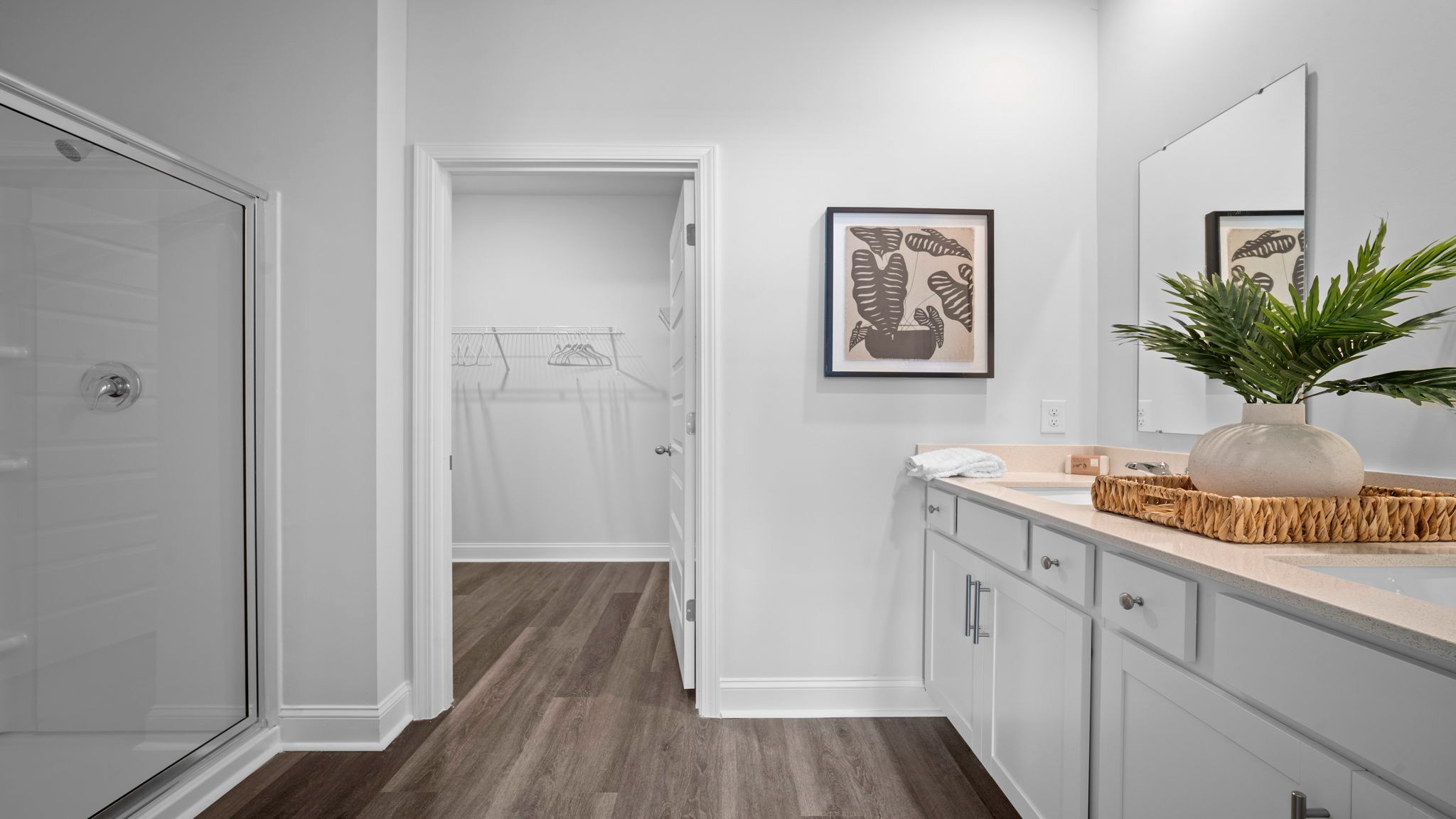 Primary bathroom with a stand-up shower