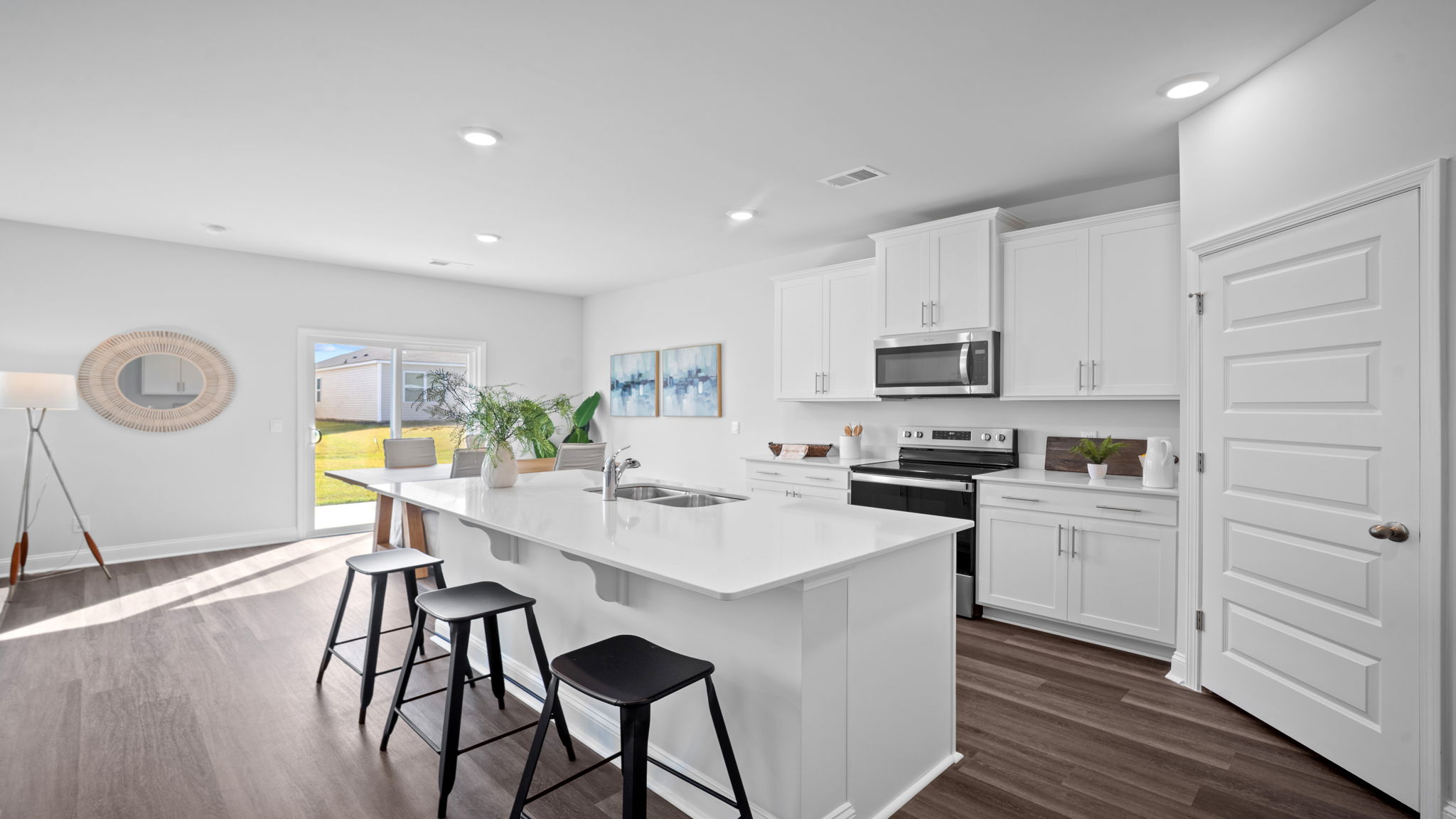 Kitchen island with bar seating