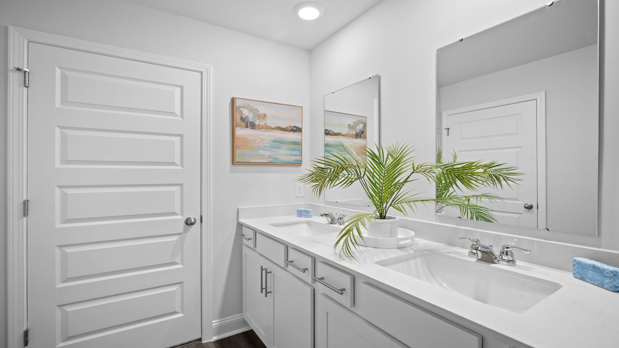 Primary bathroom with double vanities