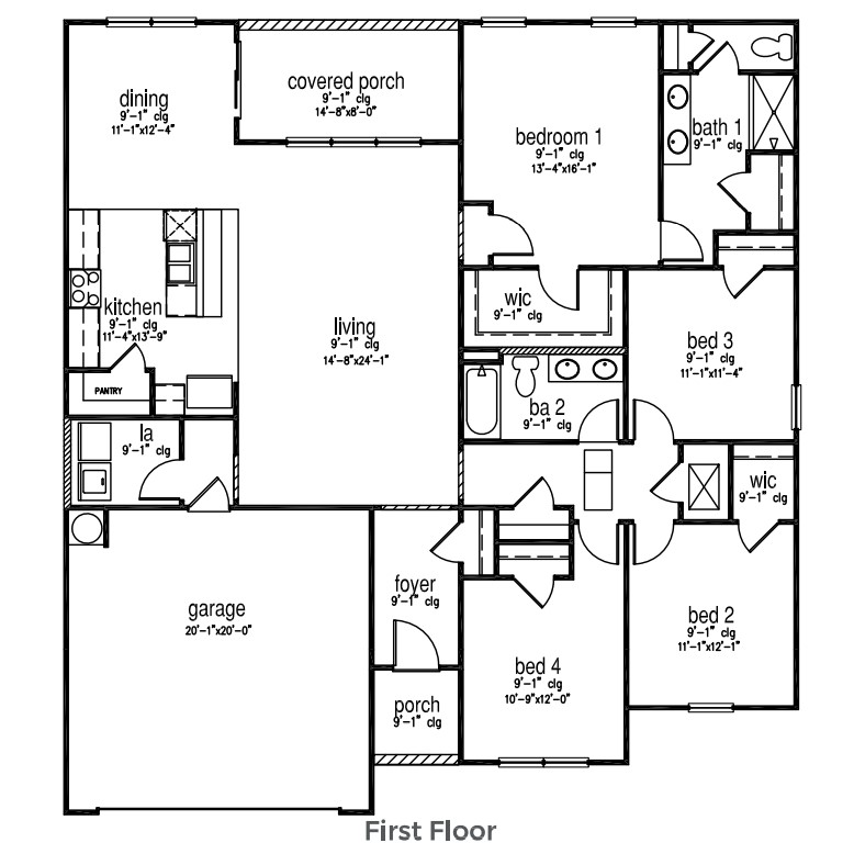 Floor Plan in Woodland Trail Richmond Hill, GA D.R. Horton