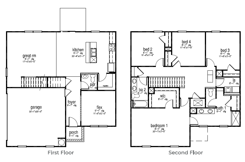 Floor Plan in Woodland Trail Richmond Hill, GA D.R. Horton