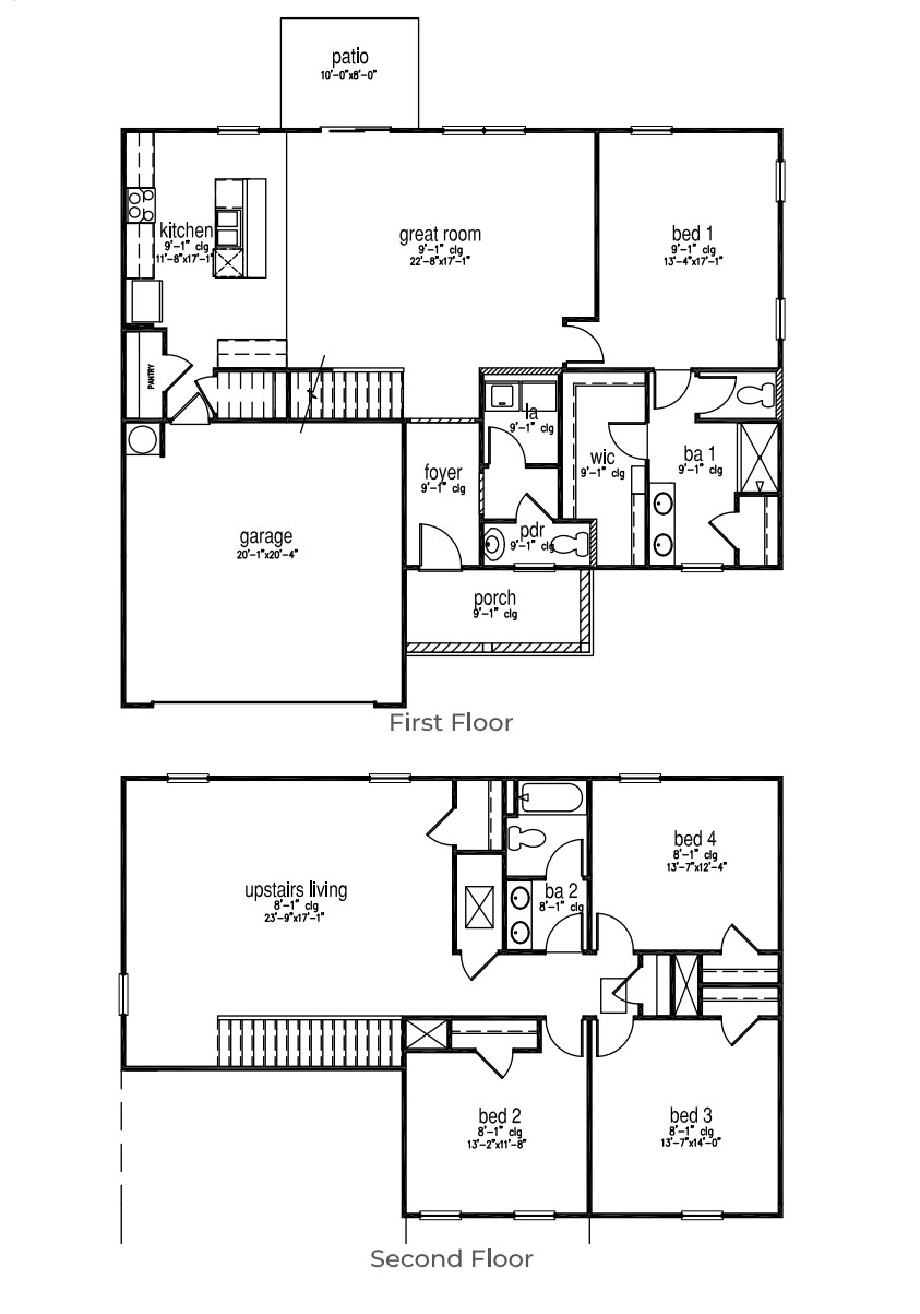 Floor Plan in Woodland Trail Richmond Hill, GA D.R. Horton