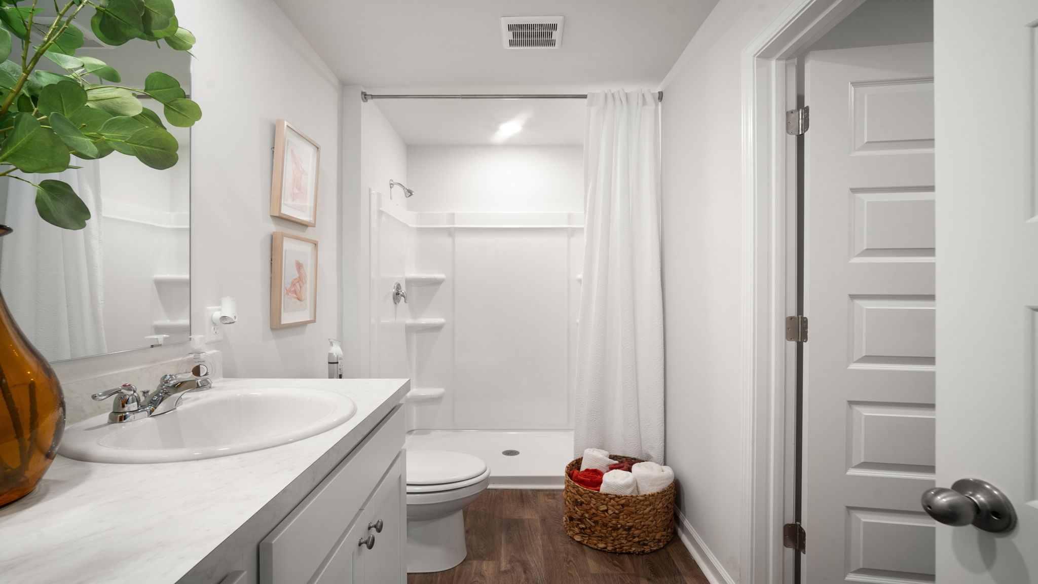 Primary bathroom with a stand up shower