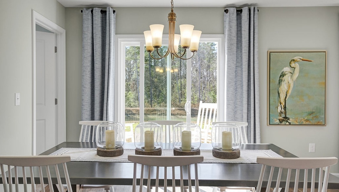 Dining area with a table and chairs