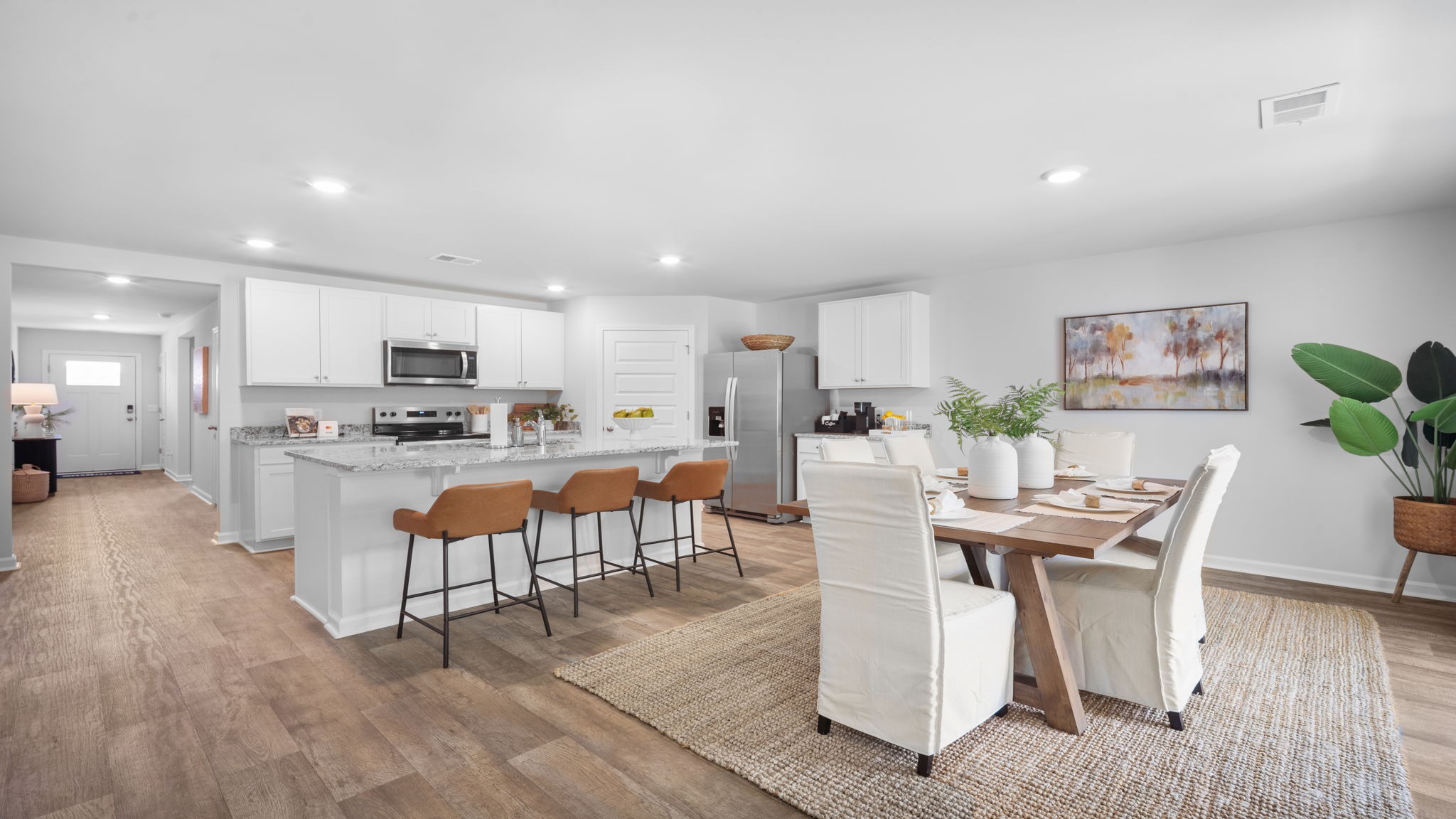 Dining table and chairs