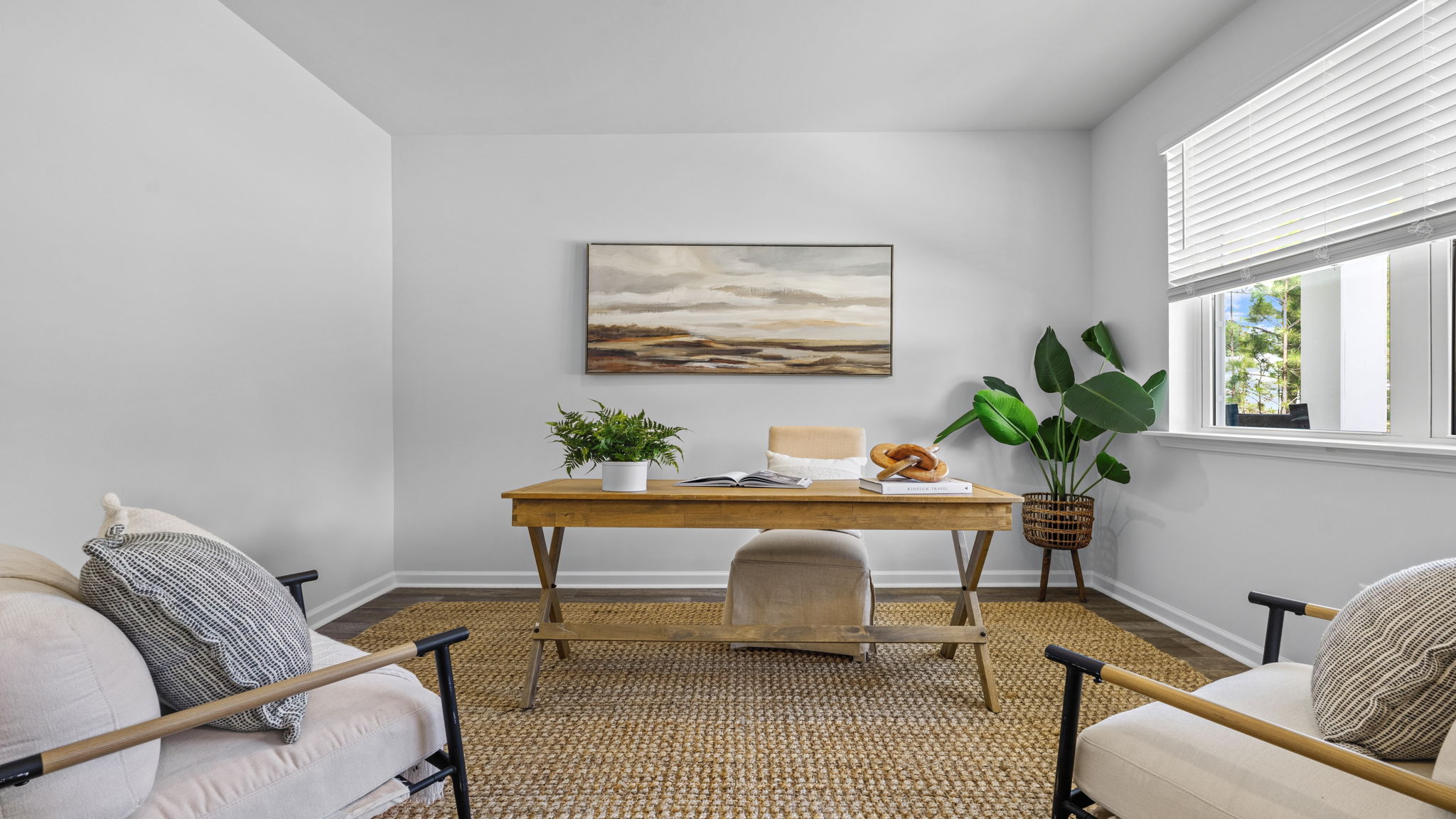 Dedicated study in the Belhaven by D.R. Horton featuring natural light, flexible functionality, and privacy for remote work or personal projects.