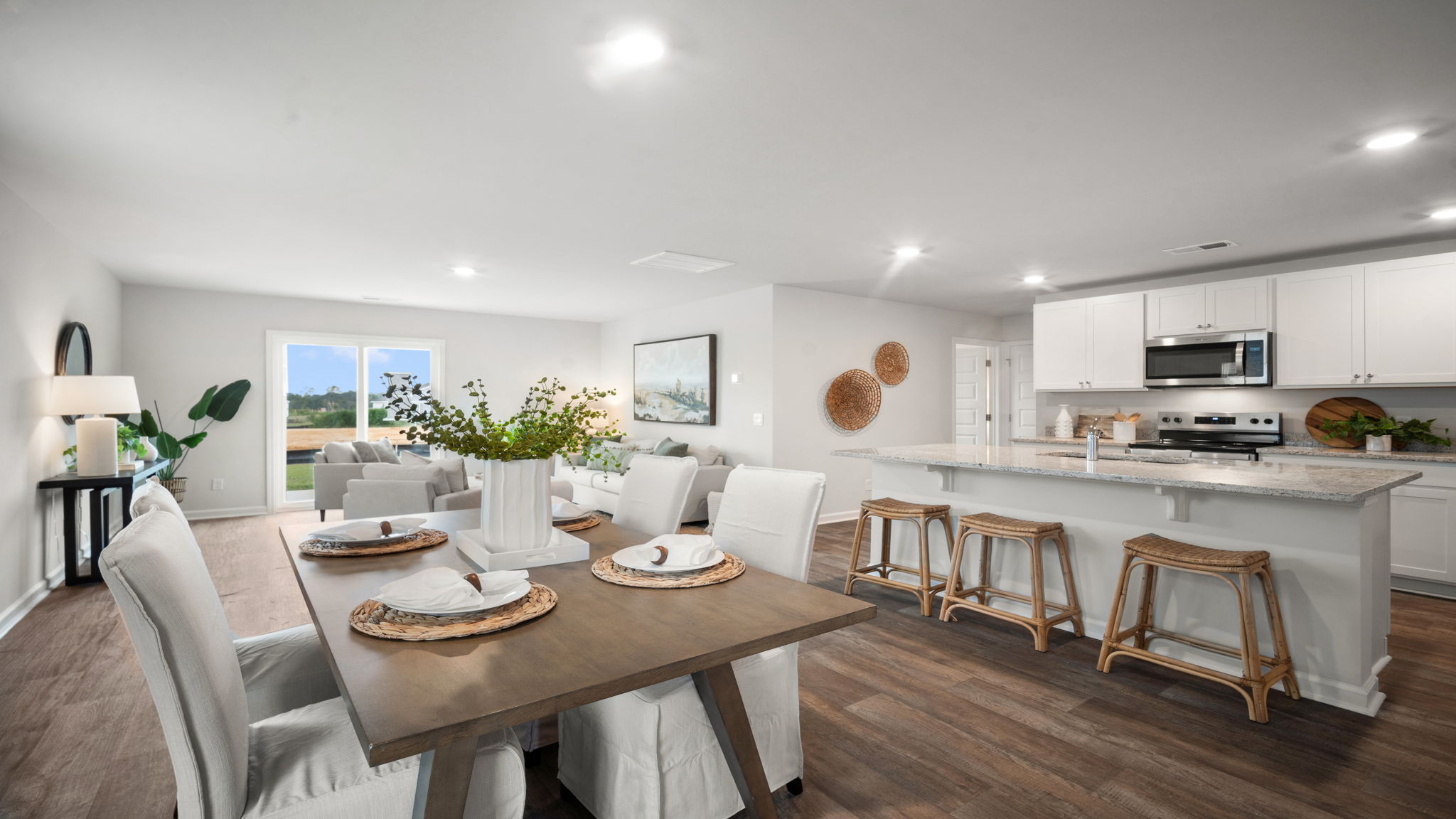 Kitchen view of the island