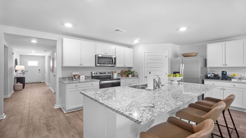 Kitchen island with bar seating