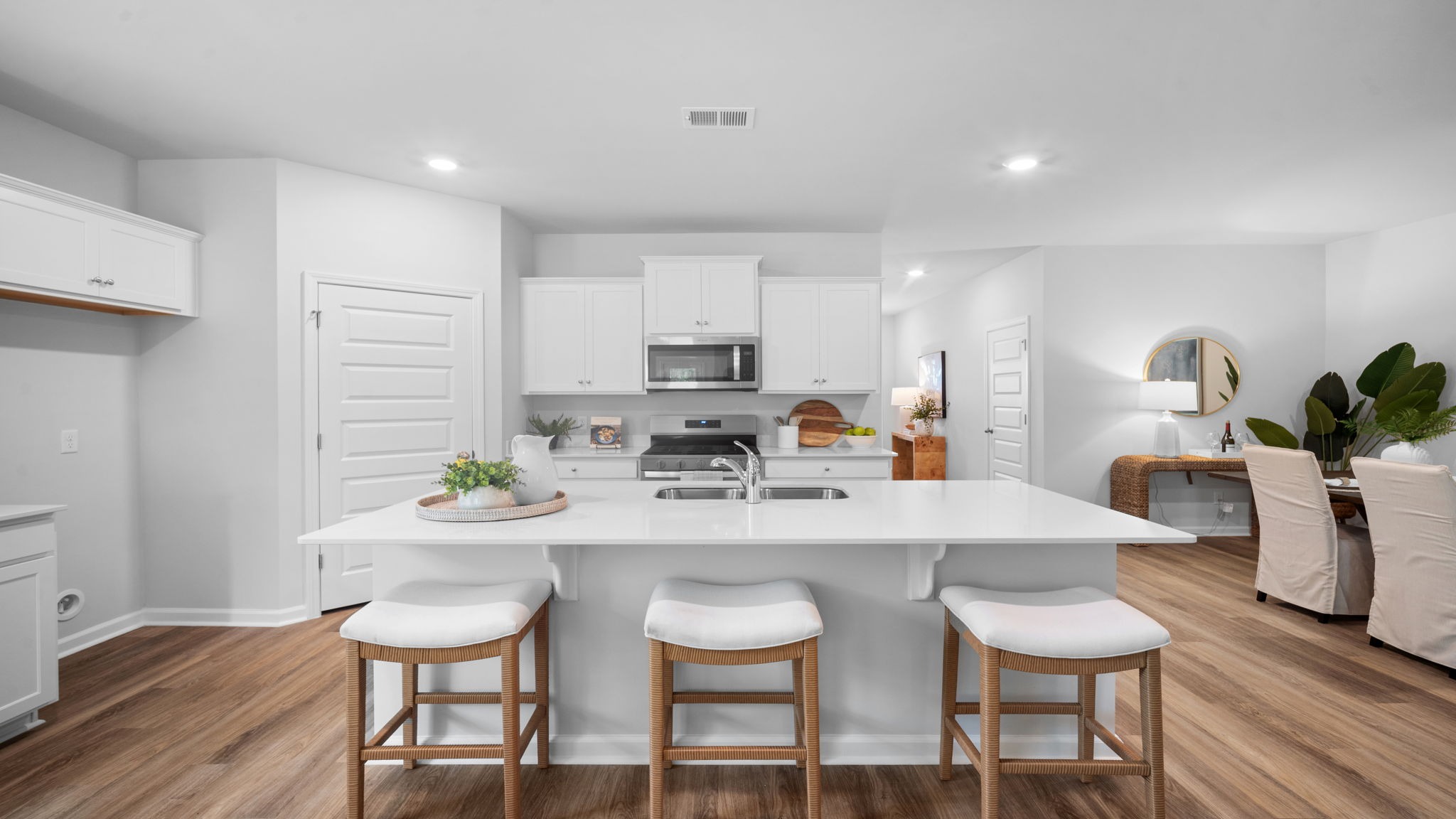 Bright kitchen in DR Horton Lakeside home featuring modern cabinetry, ample counter space, and functional layout for entertaining