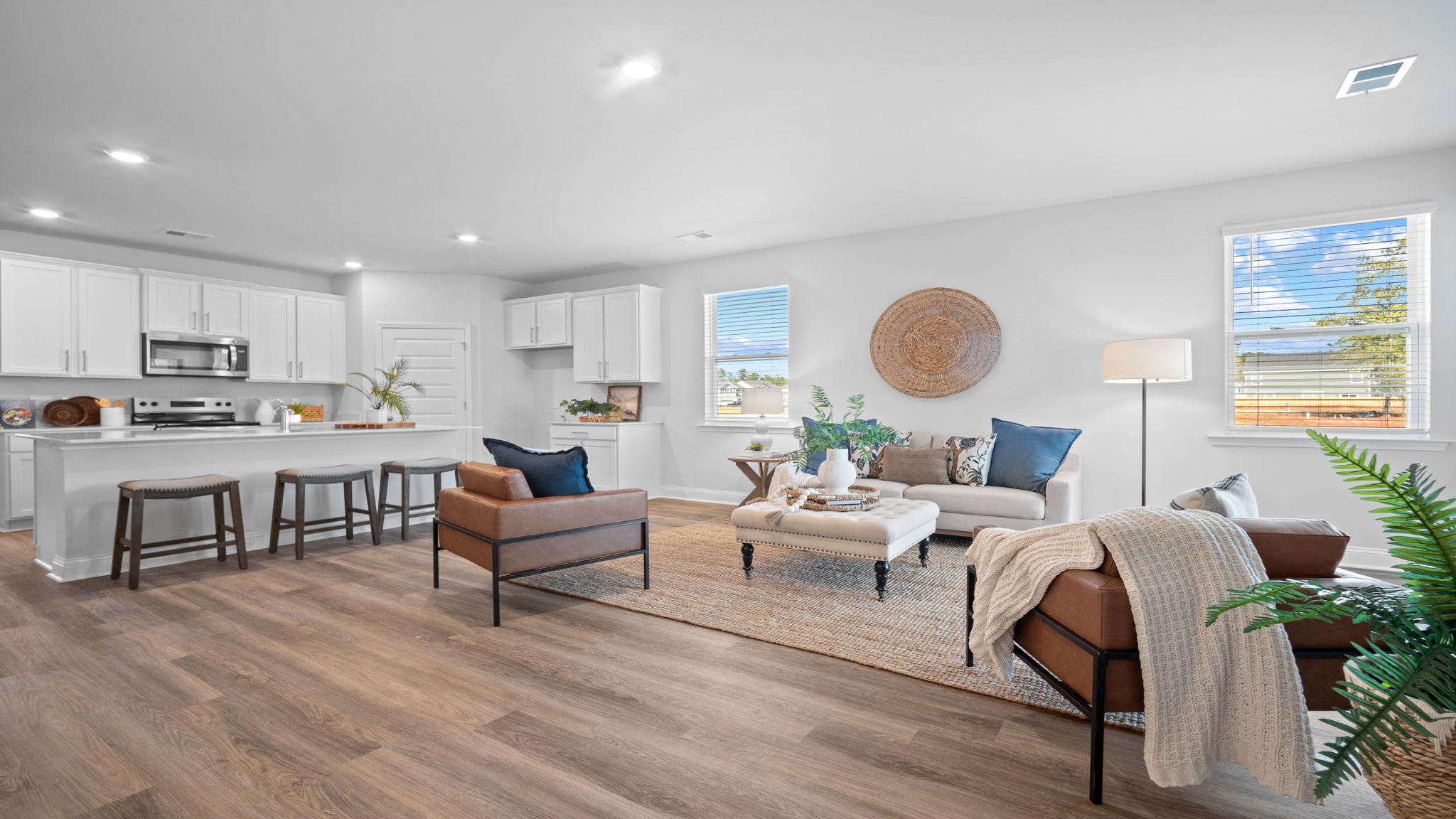 living room to kitchen