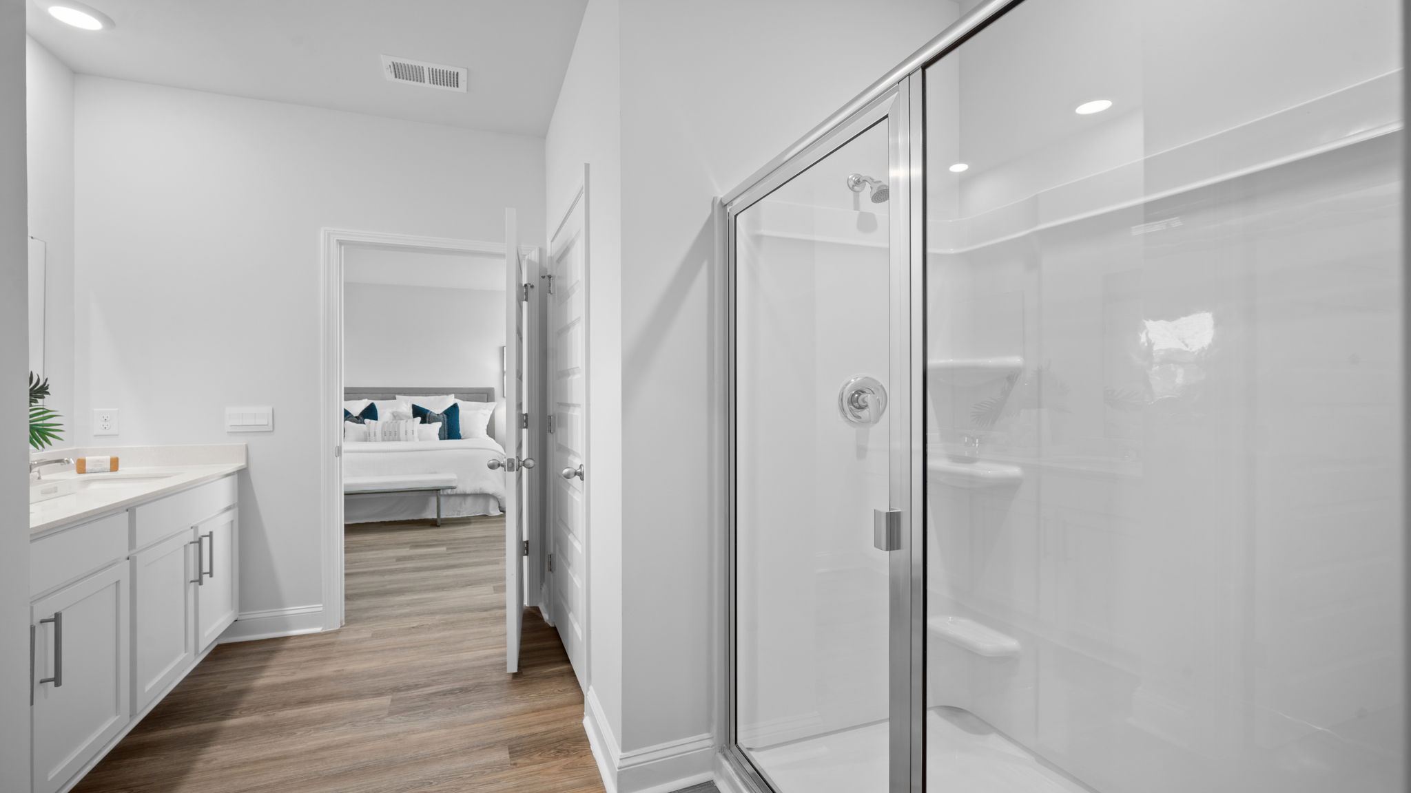 primary bath with walk in shower